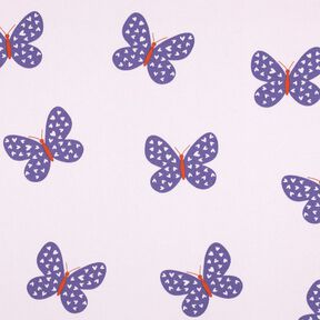 Sweatshirt gratté gros papillons | Poppy Fabrics – lilas pastel/lilas bleu, 
