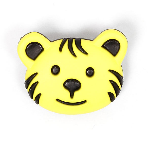 Bouton en plastique,  visage de tigre 38,  image number 1