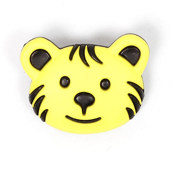 Bouton en plastique, visage de tigre 38, image number 1