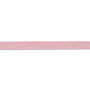Ruban tissé Métallique [9 mm] – vieux rose/argent métallisé, 