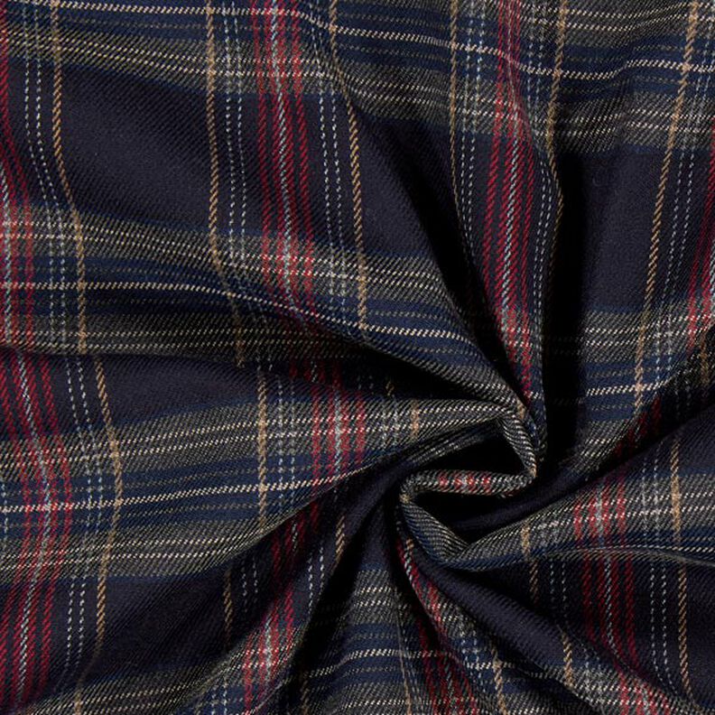 Carreau écossais Stretch – navy/rouge, image number 2