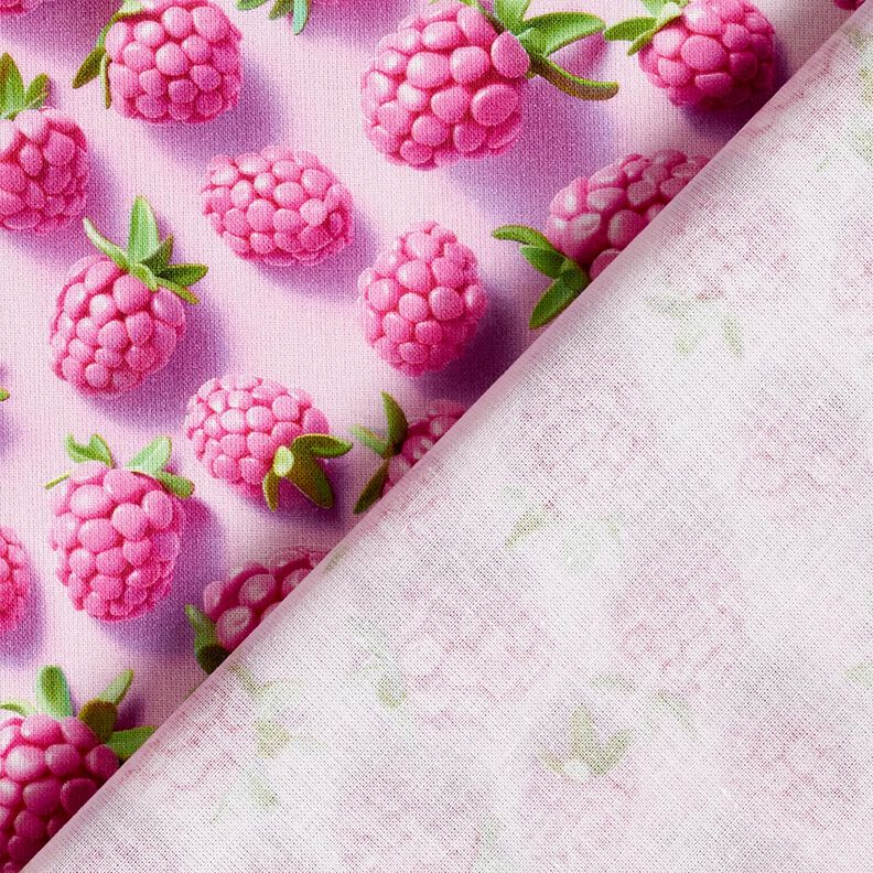 Tissu en coton Popeline framboises brillantes – violet pastel/vert pomme,  image number 4
