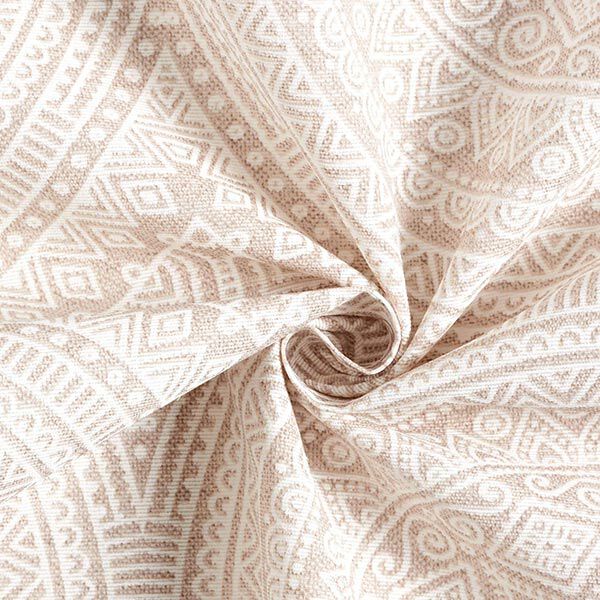 Tissu de décoration Canvas Mandala – nature/blanc,  image number 3