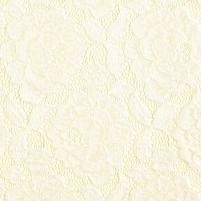 Dentelle élastique Fleurs et feuilles – écru, 