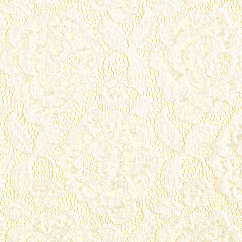 Dentelle élastique Fleurs et feuilles – écru, image number 1
