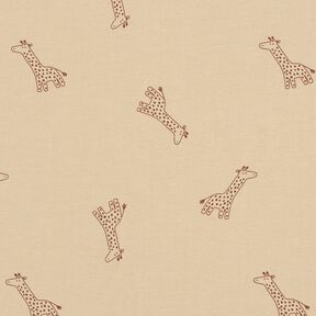 Jersey coton Girafes – amande, 