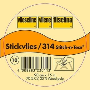 Stickvlies - non-tissé à broder | Vlieseline – blanc, 