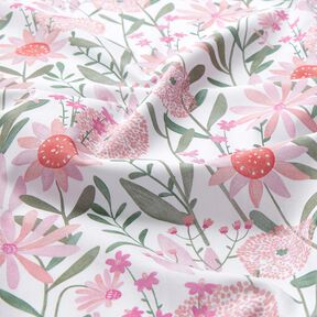 Popeline coton Grandes fleurs des champs Impression numérique | Poppy Fabrics – blanc, 