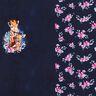 French Terry Sweat d’été Famille de girafe Panel | Glitzerpüppi – bleu nuit,  thumbnail number 1