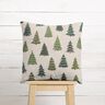 Tissu de décoration Semi-panama Sapins subtils – nature/vert,  thumbnail number 10