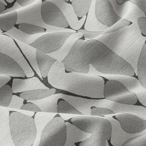 Tissu décoratif Toile Feuilles floues – gris brume/gris, 