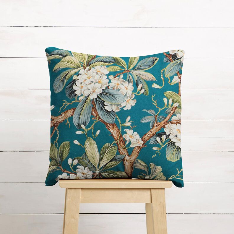 Tissu de décoration Canvas Arbre en fleurs – bleu océan,  image number 8