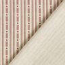 Tissu de décoration Semi-panama Rayures avec étoiles – nature/bordeaux,  thumbnail number 4