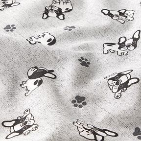 Tissu de décoration Canvas Bouledogue – gris, 
