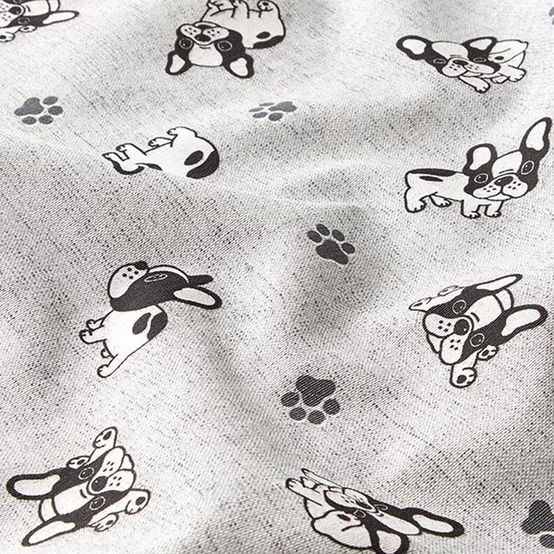 Tissu de décoration Canvas Bouledogue – gris,  image number 2