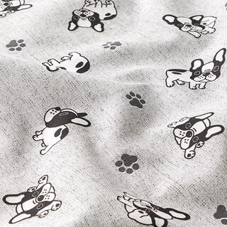 Tissu de décoration Canvas Bouledogue – gris, 