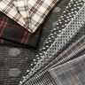 Tissu pour manteau en laine mélangée à carreaux tartan – terre cuite/noir,  thumbnail number 6