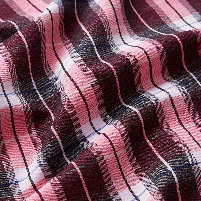 Stretch pour pantalon à grands carreaux – noir/rose intense,  image number 2