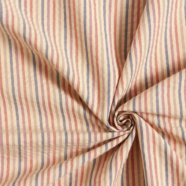 Seersucker Rayures multicolores – noix de cajou/raisin,  image number 3