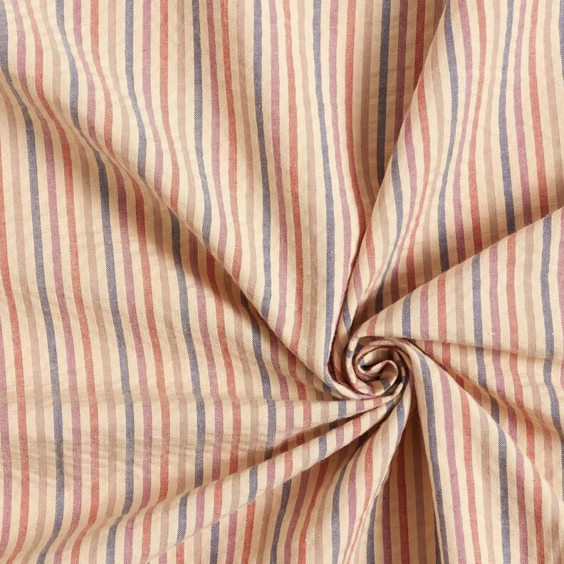 Seersucker Rayures multicolores – noix de cajou/raisin, image number 3