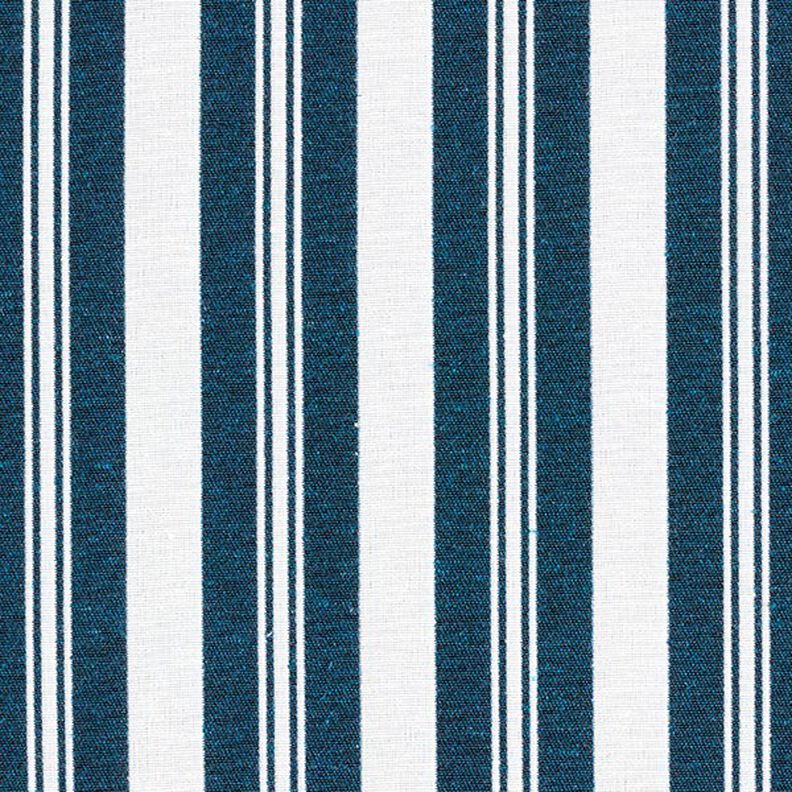 Tissu de décoration Jacquard Rayures – bleu océan/blanc,  image number 1
