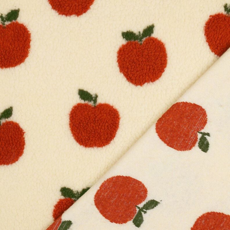 Ourson Pommes | Poppy Fabrics – écru/terre cuite, image number 4