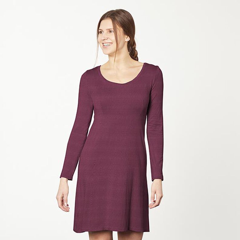 GOTS Jersey coton | Tula – aubergine,  image number 5