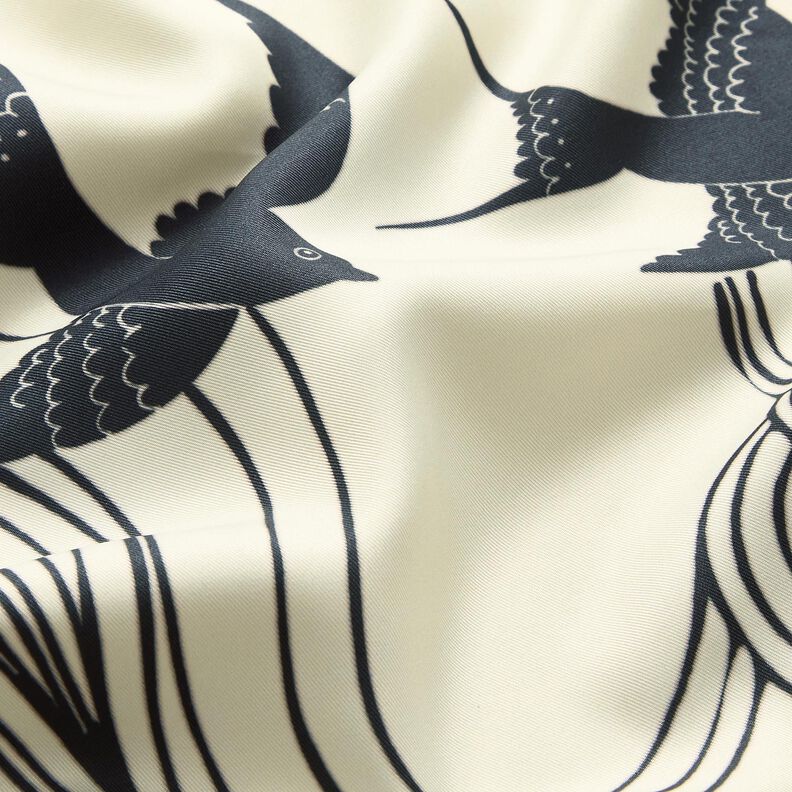 Panneau satin hirondelles | Katia Fabrics – anthracite/crème, image number 8