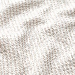 Tissu de décoration Jacquard Rayures discrètes – beige foncé, 