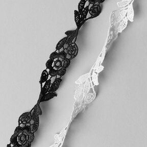 Dentelle aux fuseaux Lilly - noir, 