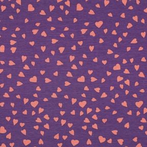 Sweat d’été Cœurs | Poppy Fabrics – lilas/vieux rose, 