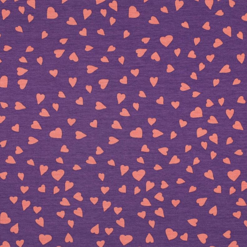 Sweat d’été Cœurs | Poppy Fabrics – lilas/vieux rose, image number 1