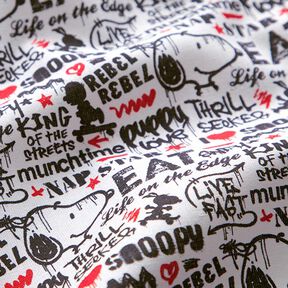 Popeline coton tissu sous licence Snoopy graffiti | Peanuts ™ – blanc, 