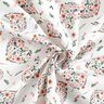 Tissu en coton Percale fleurs dans des cœurs – blanc/rose,  thumbnail number 3