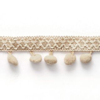 Galon à pompons croix [ 15 mm ] – beige, 