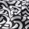 Tissu viscose Lignes ondulées abstraites – noir/blanc,  thumbnail number 2