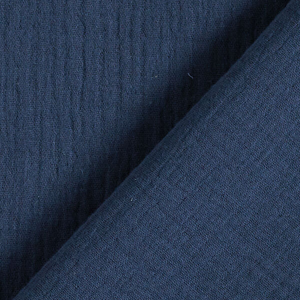 Tissu double gaze de coton – bleu marine,  image number 4