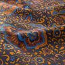 Tissu pour chemise Fleurs rétro et motif paisley – bleu nuit/caramel,  thumbnail number 2