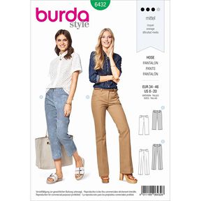 Pantalon | Pantalon 7/8, Burda 6432 | 34 - 46, 