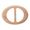 Boucle en bois ovale – beige,  thumbnail number 1