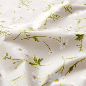 Coton enduit Gänseblümchen – nature/blanc, 