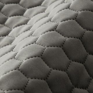 Tissu de revêtement velours matelassé nid d'abeille – anthracite, 