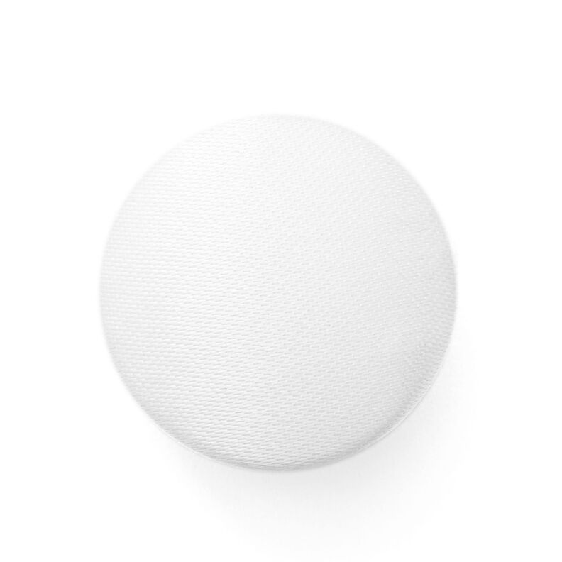 Bouton recouvert Satin mariée – blanc,  image number 1