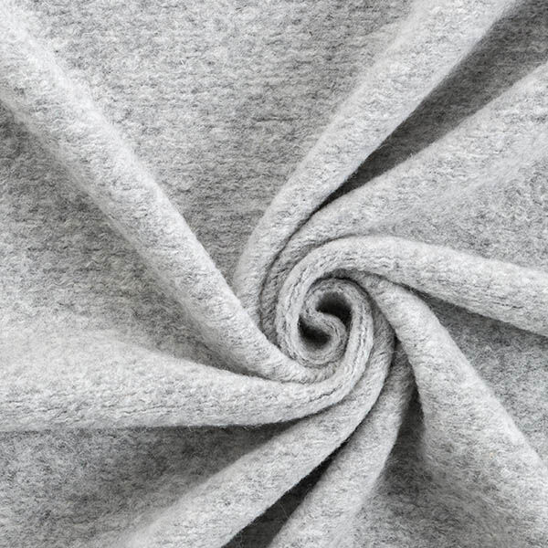 Maille pour manteau en laine mélangée chinée – argent,  image number 1