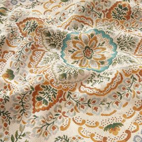 panneau décoratif Gobelin grand mandala – moutarde/beige clair, 