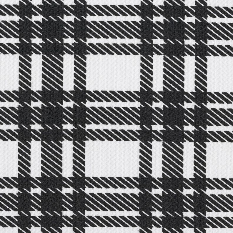 Jacquard en maille structuré à carreaux – noir/blanc,  image number 1