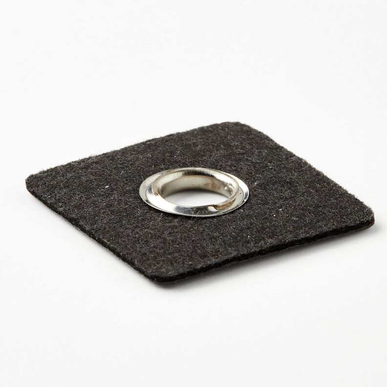 Patch à œillets [30 x 30 mm] – noir/argent métallisé,  image number 3