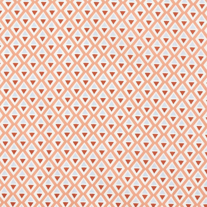 Coton enduit Petits losanges – marron/blanc,  image number 1
