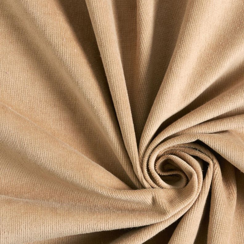 Velours à côtes fines stretch – beige,  image number 1