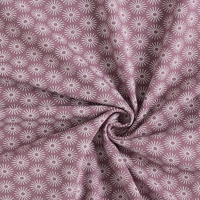 Jersey de coton faire briller les fleurs – aubergine,  image number 3